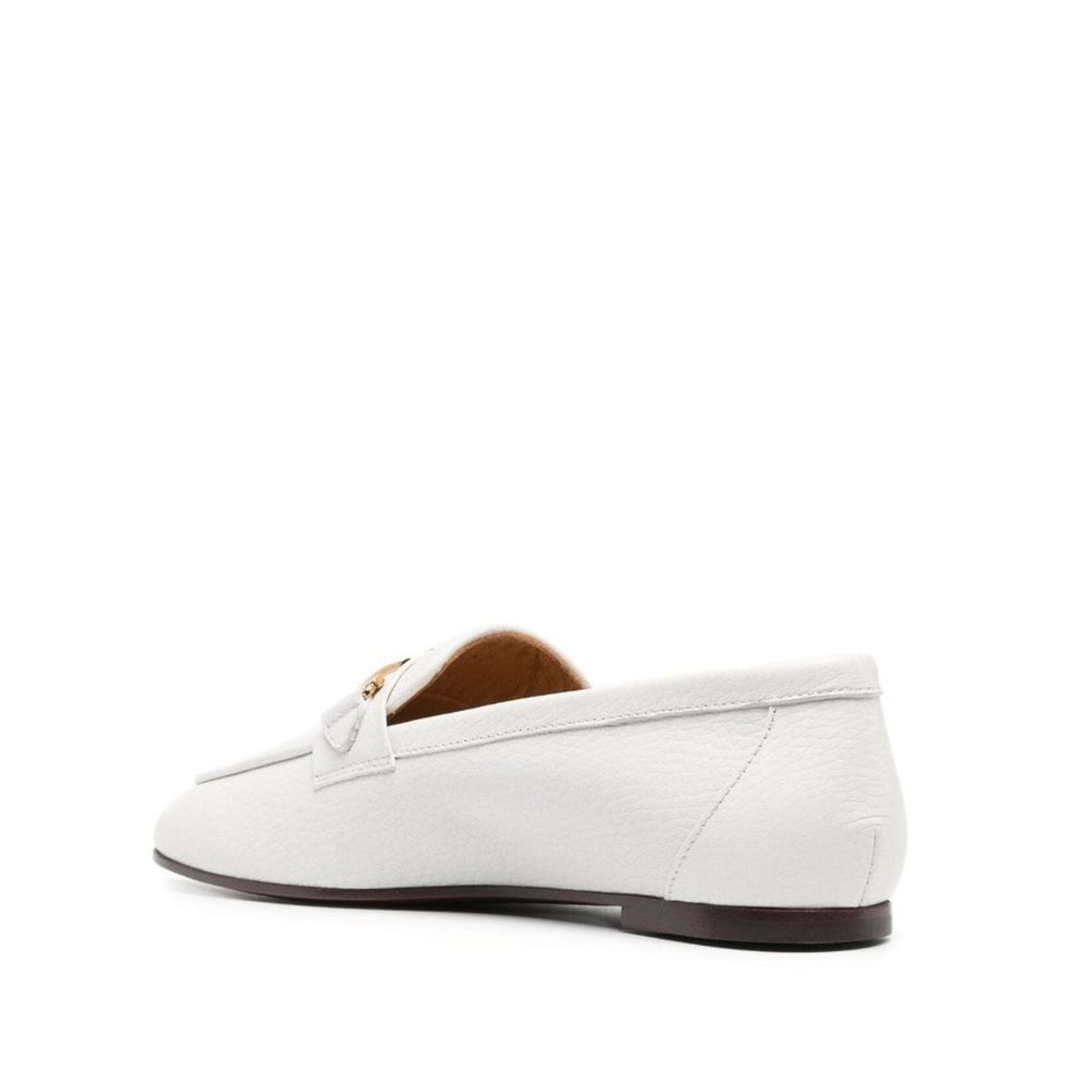 Tod's White Calfskin Slip-On Loafers | Regal Royce