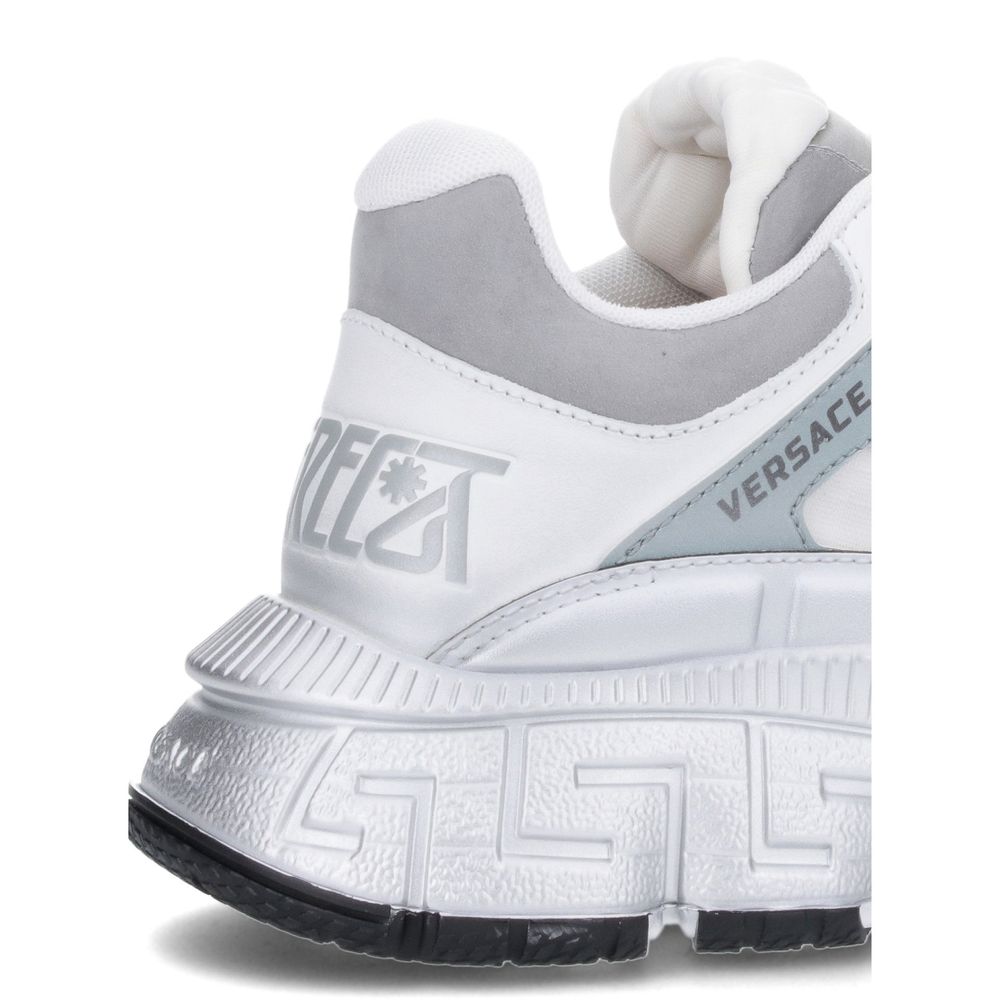 Versace White Calfskin Athletic Sneakers | Regal Royce