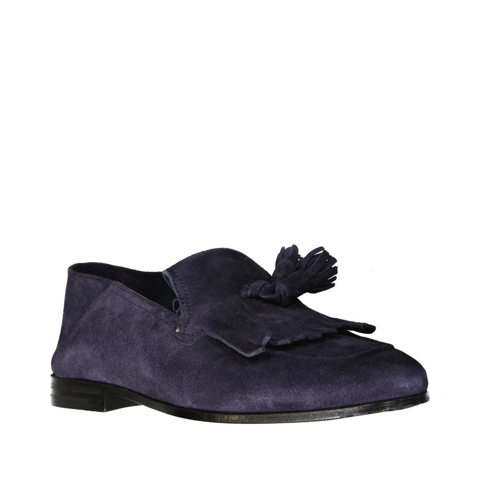 Salvatore Ferragamo Blue Calfskin Slip-On Loafers | Regal Royce