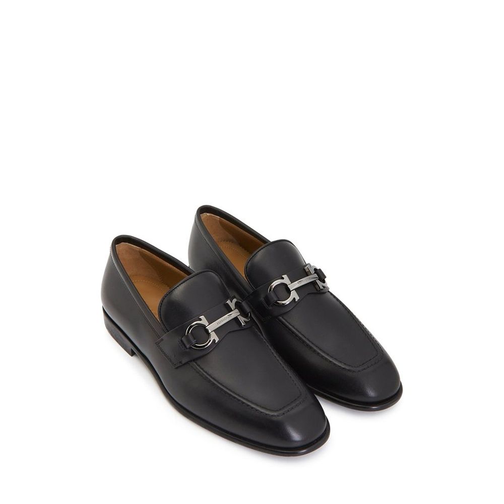 Salvatore Ferragamo Black Calfskin Slip-On Loafers | Regal Royce