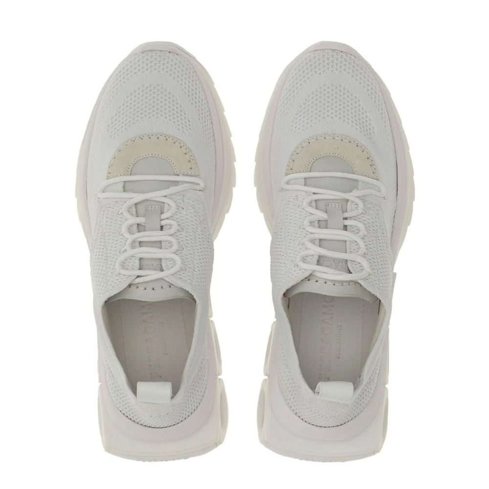 Salvatore Ferragamo White Nylon Athletic Sneakers | Regal Royce