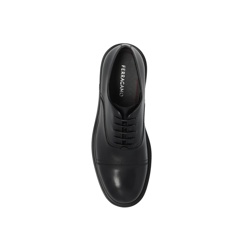 Salvatore Ferragamo Black Calfskin Oxfords And Derbies | Regal Royce