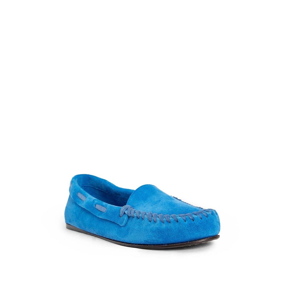 The Row Blue Calfskin Moccassin | Regal Royce