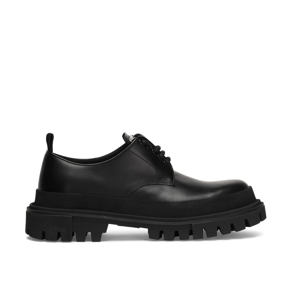 Dolce & Gabbana Black Calfskin Oxfords And Derbies | Regal Royce