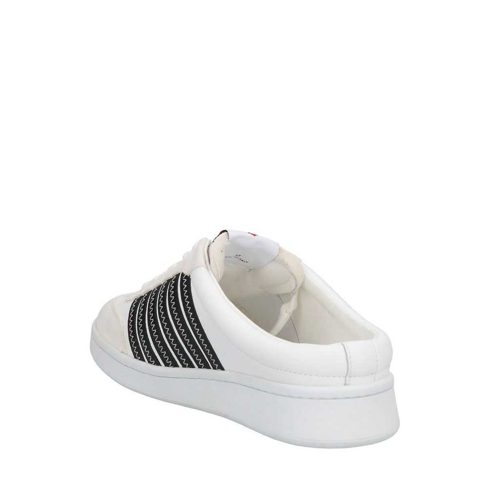 Dsquared² White Calfskin Low Top Sneakers | Regal Royce
