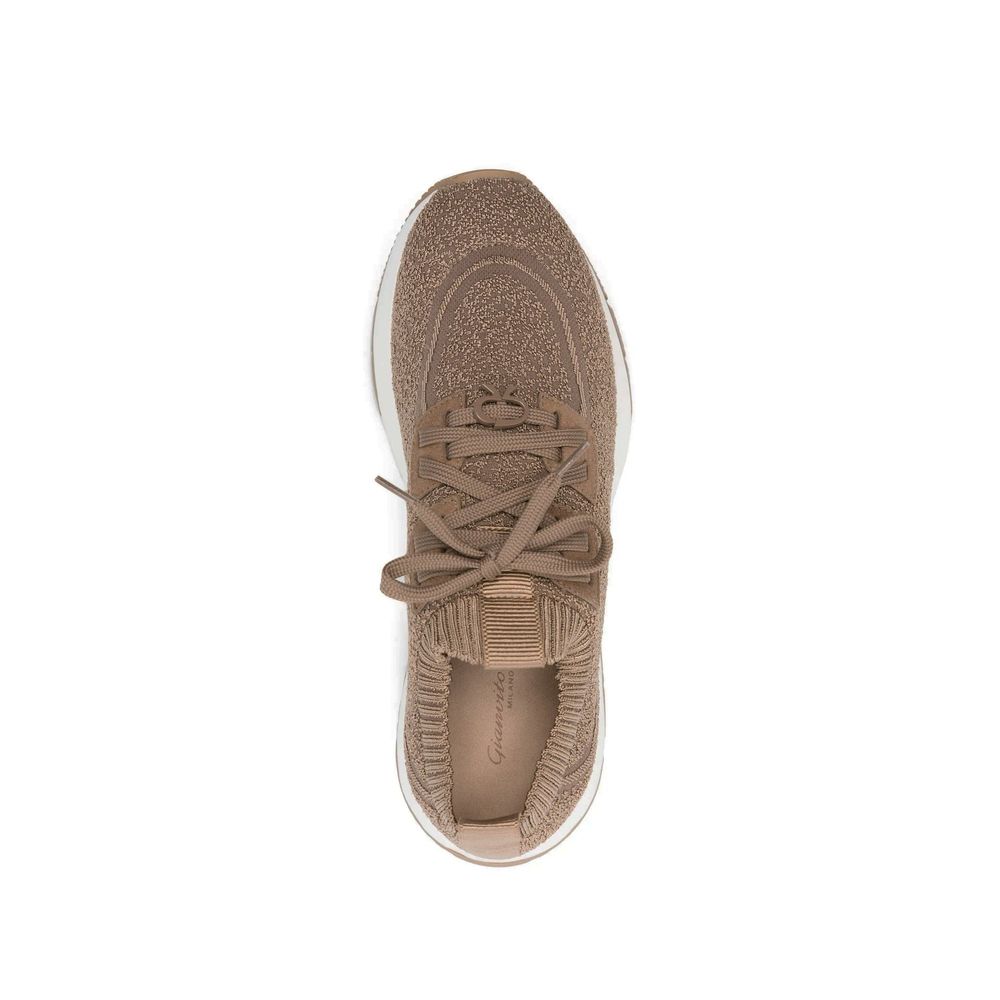 Gianvito Rossi Brown Fabric Athletic Sneakers | Regal Royce