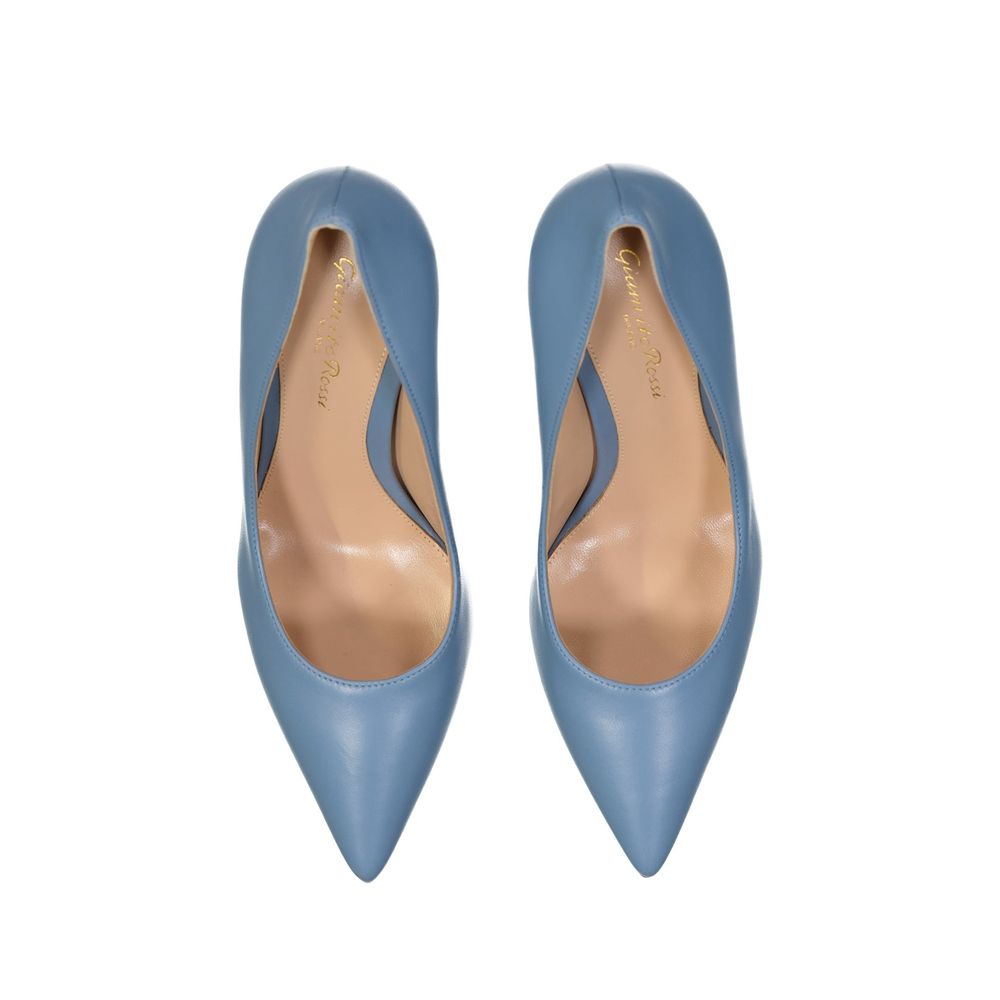 Gianvito Rossi Blue Leather High Heel Pumps | Regal Royce