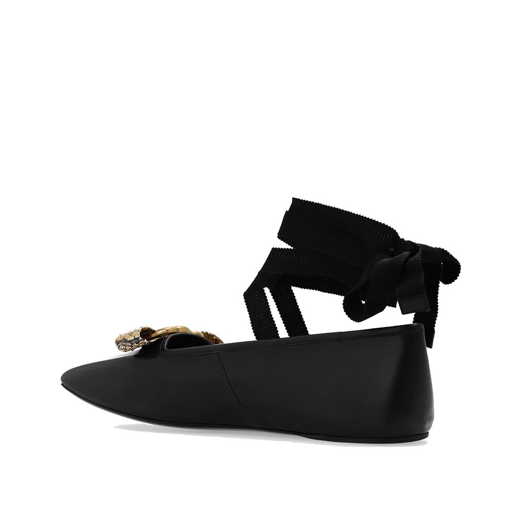 Gucci Black Calfskin Ballet Flats | Regal Royce