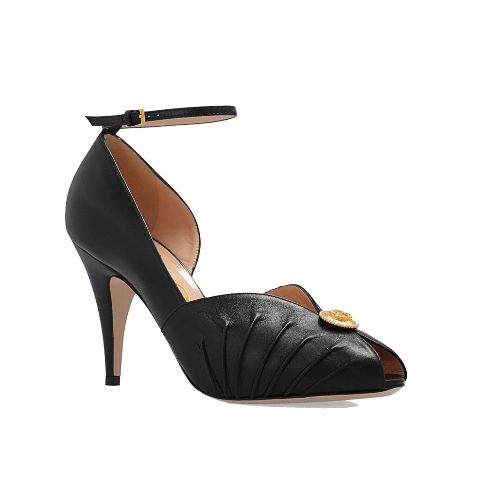 Gucci Black Leather Platform Pumps | Regal Royce