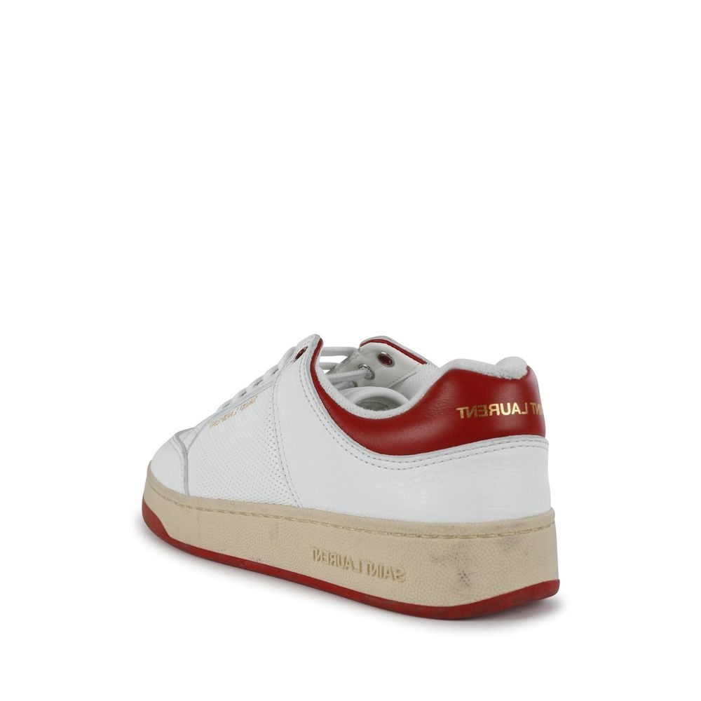 Saint Laurent White Calfskin Low Top Sneakers | Regal Royce