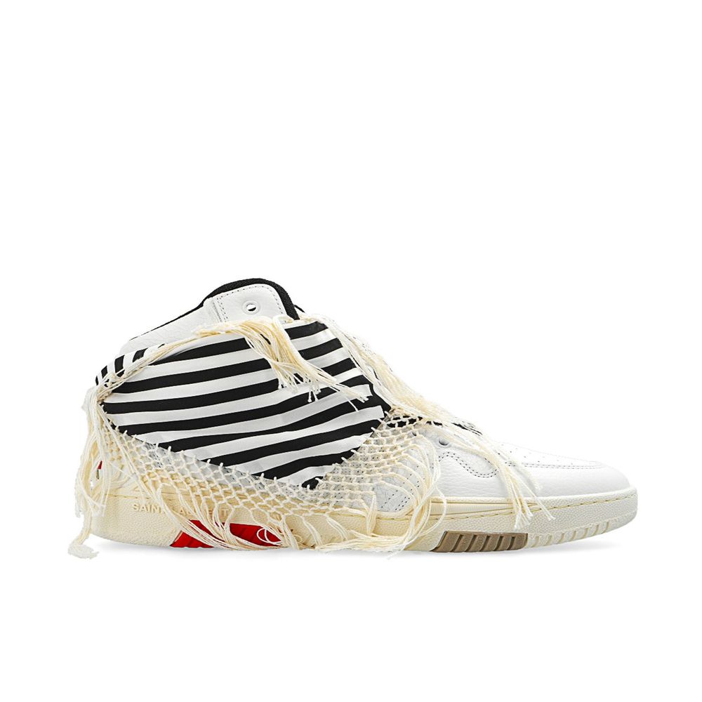 Saint Laurent White Calfskin High Top Sneakers | Regal Royce