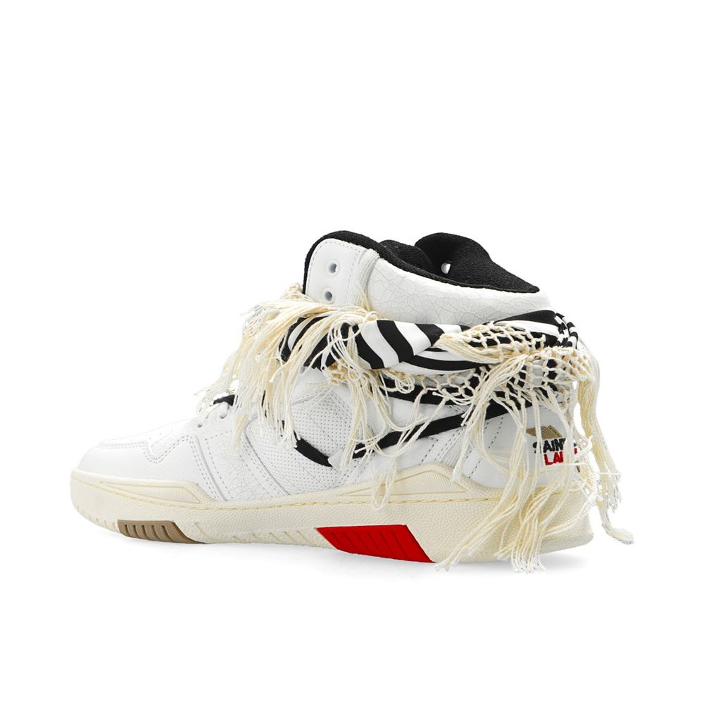 Saint Laurent White Calfskin High Top Sneakers | Regal Royce