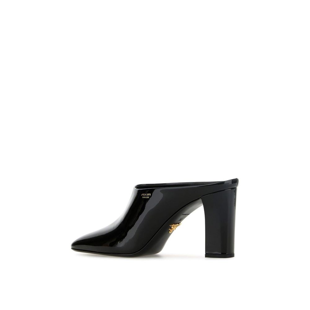 Prada Black Calfskin Mules | Regal Royce