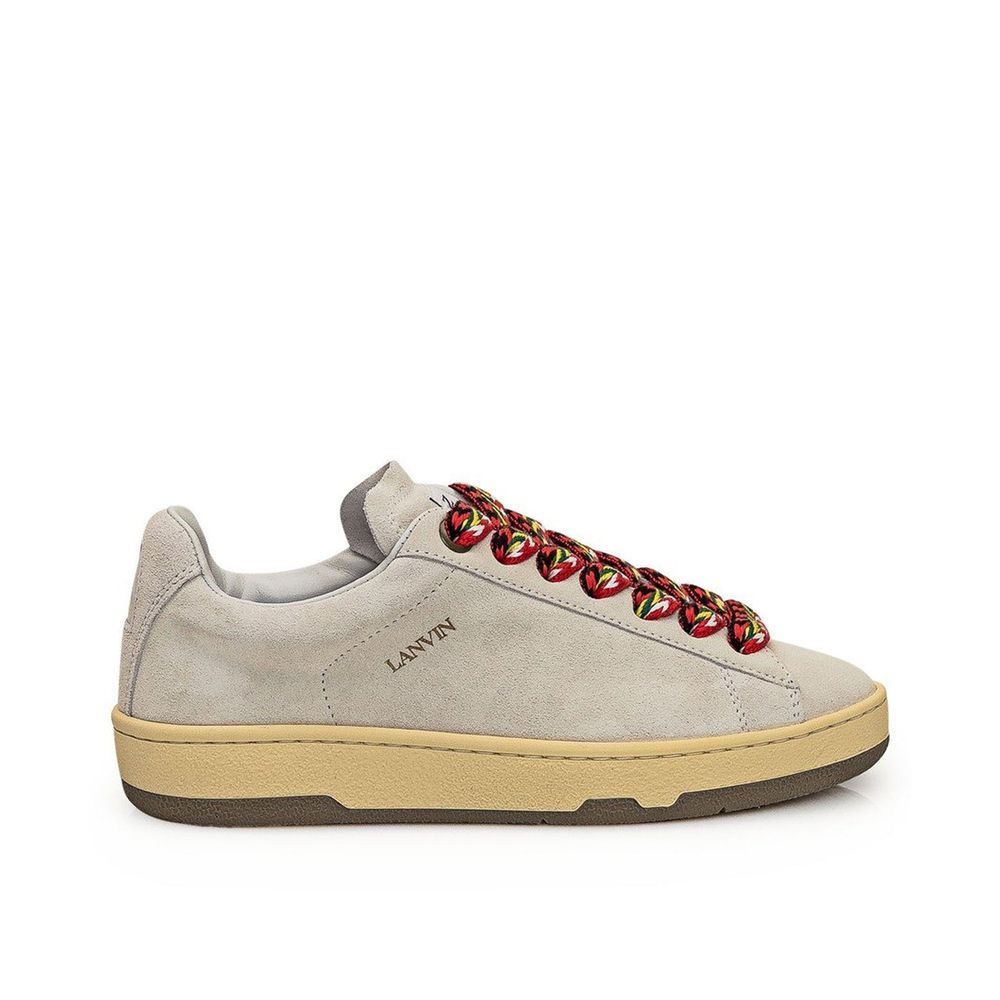 Lanvin Gray Leather Low Top Sneakers | Regal Royce