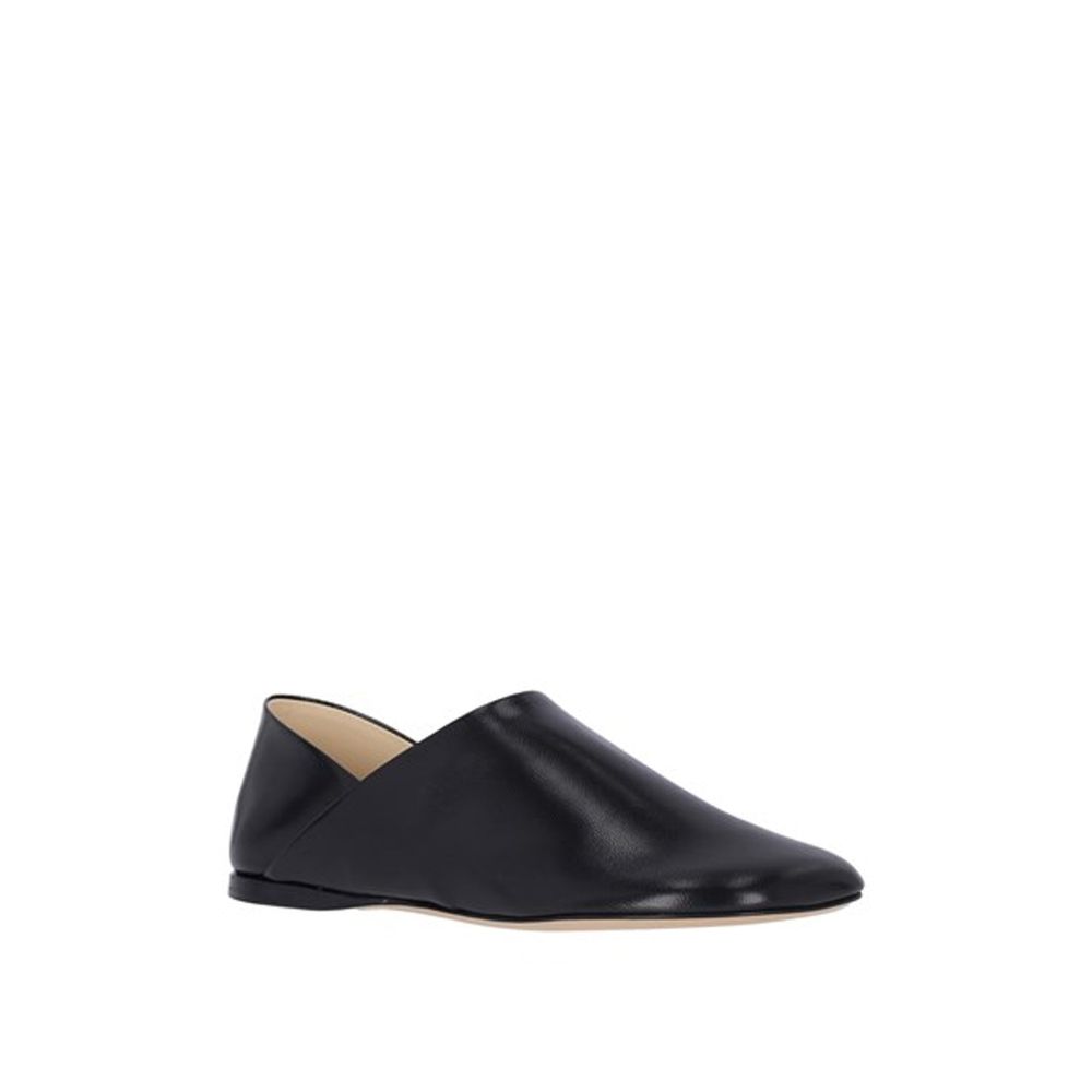 Loewe Black Lamb Leather Slip-On Loafers | Regal Royce
