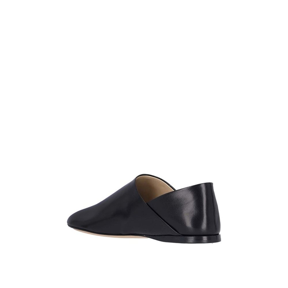 Loewe Black Lamb Leather Slip-On Loafers | Regal Royce