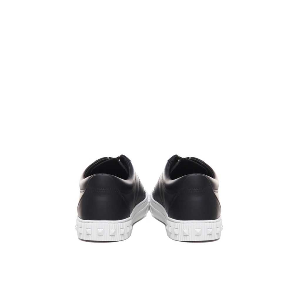 Valentino Garavani Black Calfskin Low Top Sneakers | Regal Royce