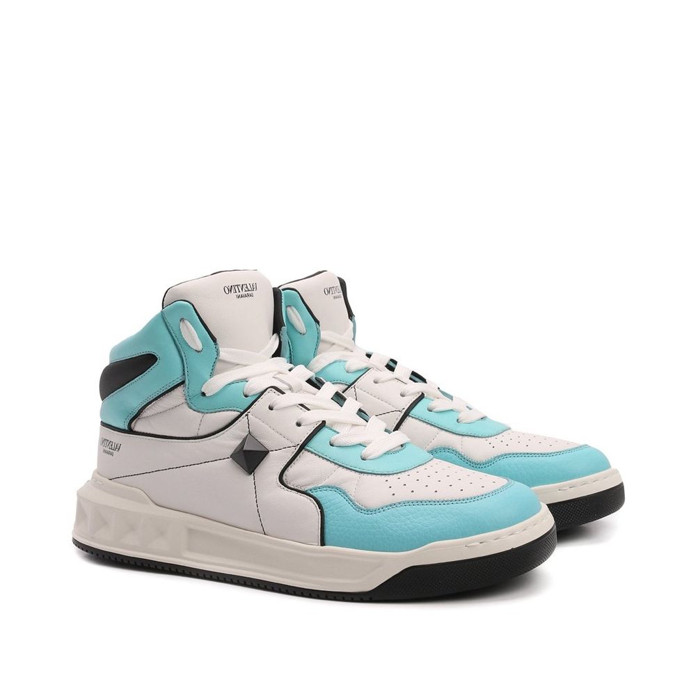 Valentino Garavani White Calfskin High Top Sneakers | Regal Royce