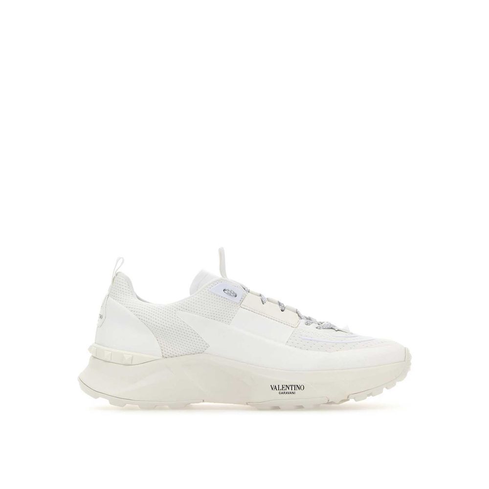 Valentino Garavani White Fabric Athletic Sneakers | Regal Royce