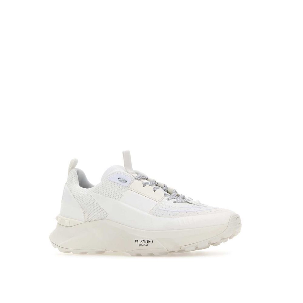 Valentino Garavani White Fabric Athletic Sneakers | Regal Royce
