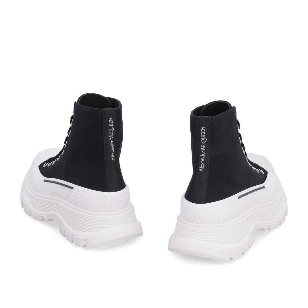 Alexander McQueen Black Canvas High Top Sneakers | Regal Royce
