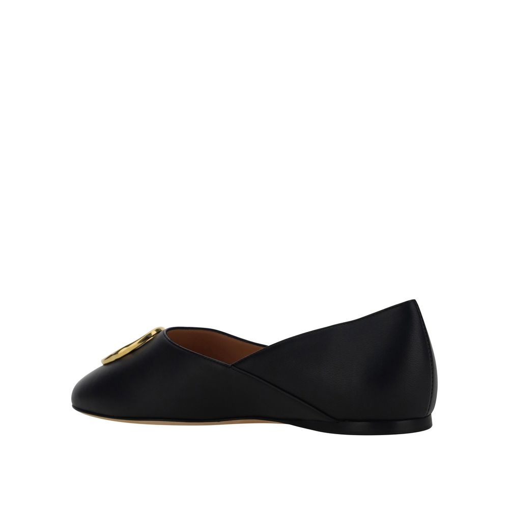 Bally Black Calfskin Ballet Flats | Regal Royce