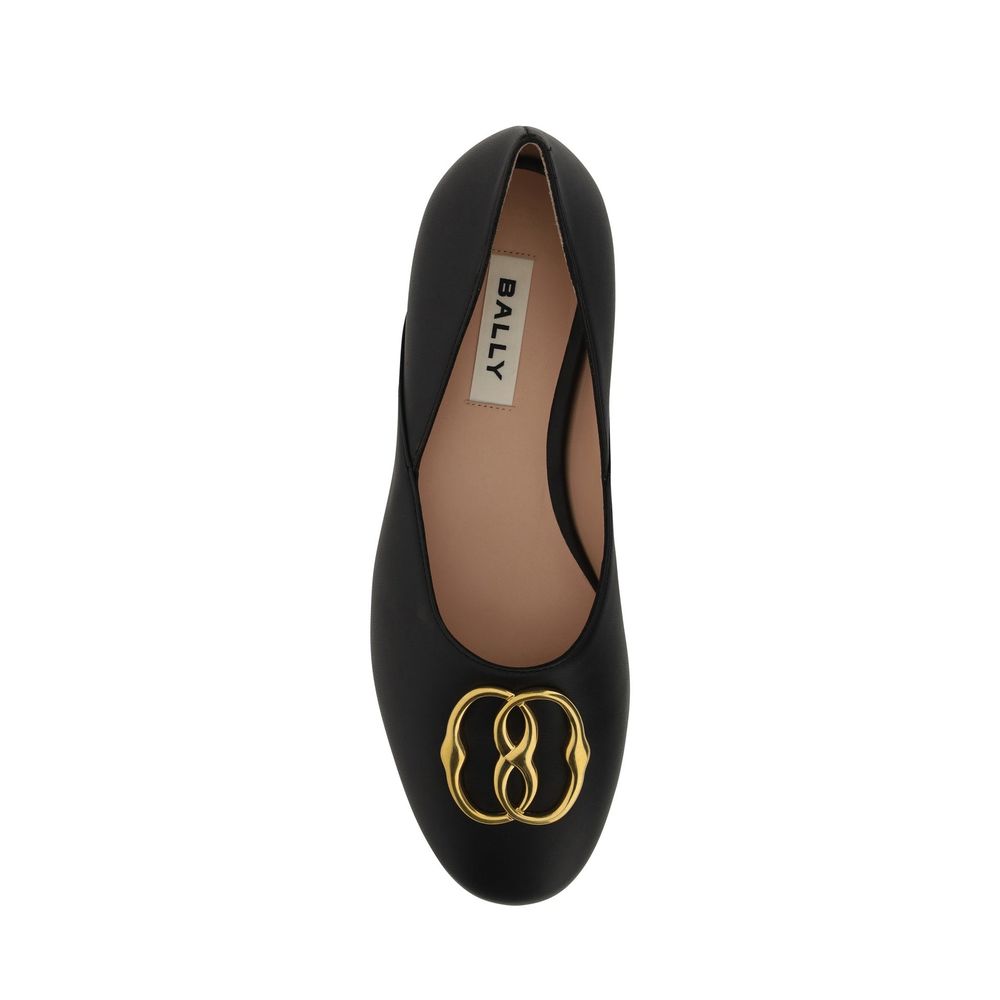 Bally Black Calfskin Ballet Flats | Regal Royce