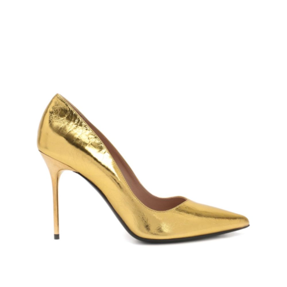 Balmain Gold Calfskin Pumps | Regal Royce