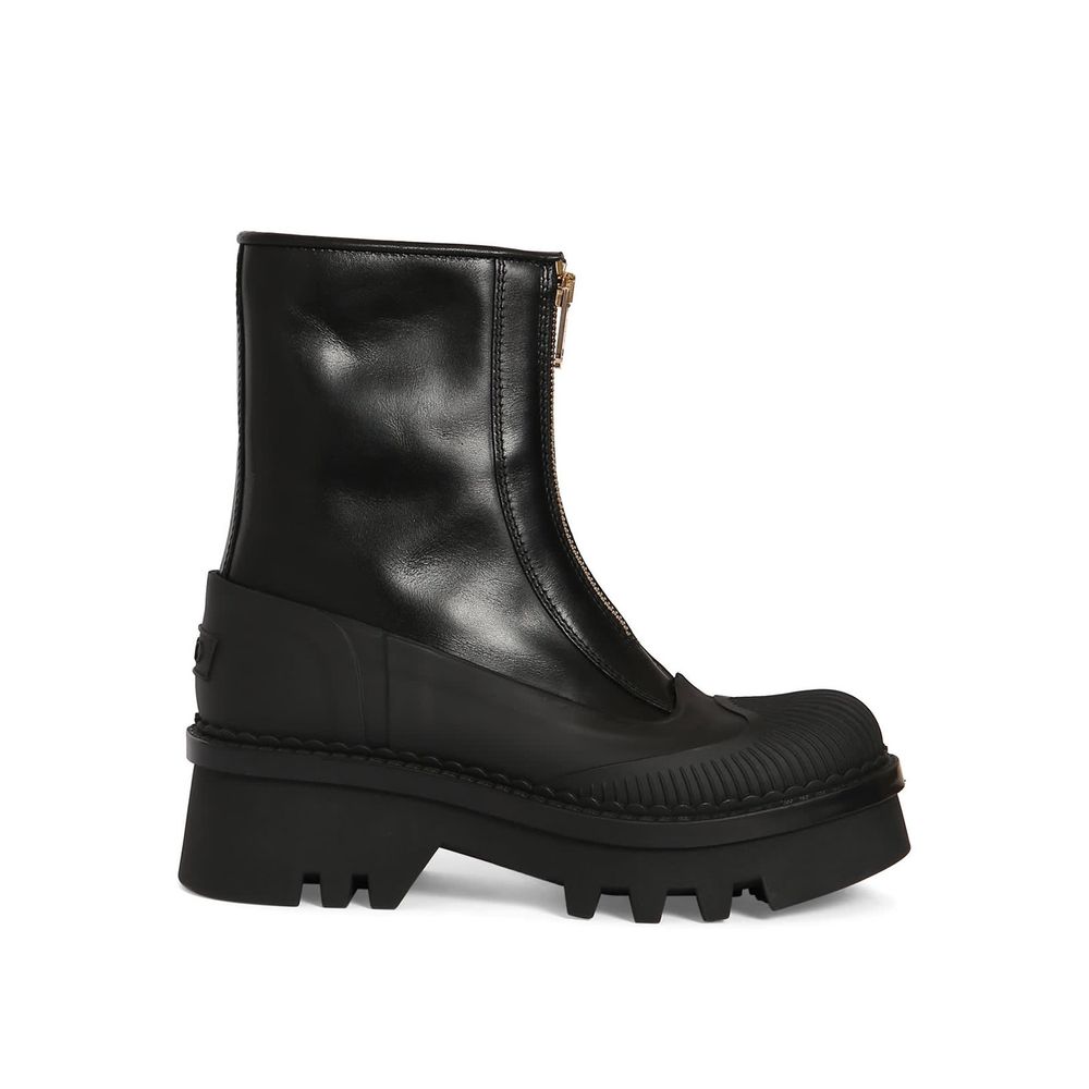 Chloé Black Calfskin Lace-Up Boots | Regal Royce
