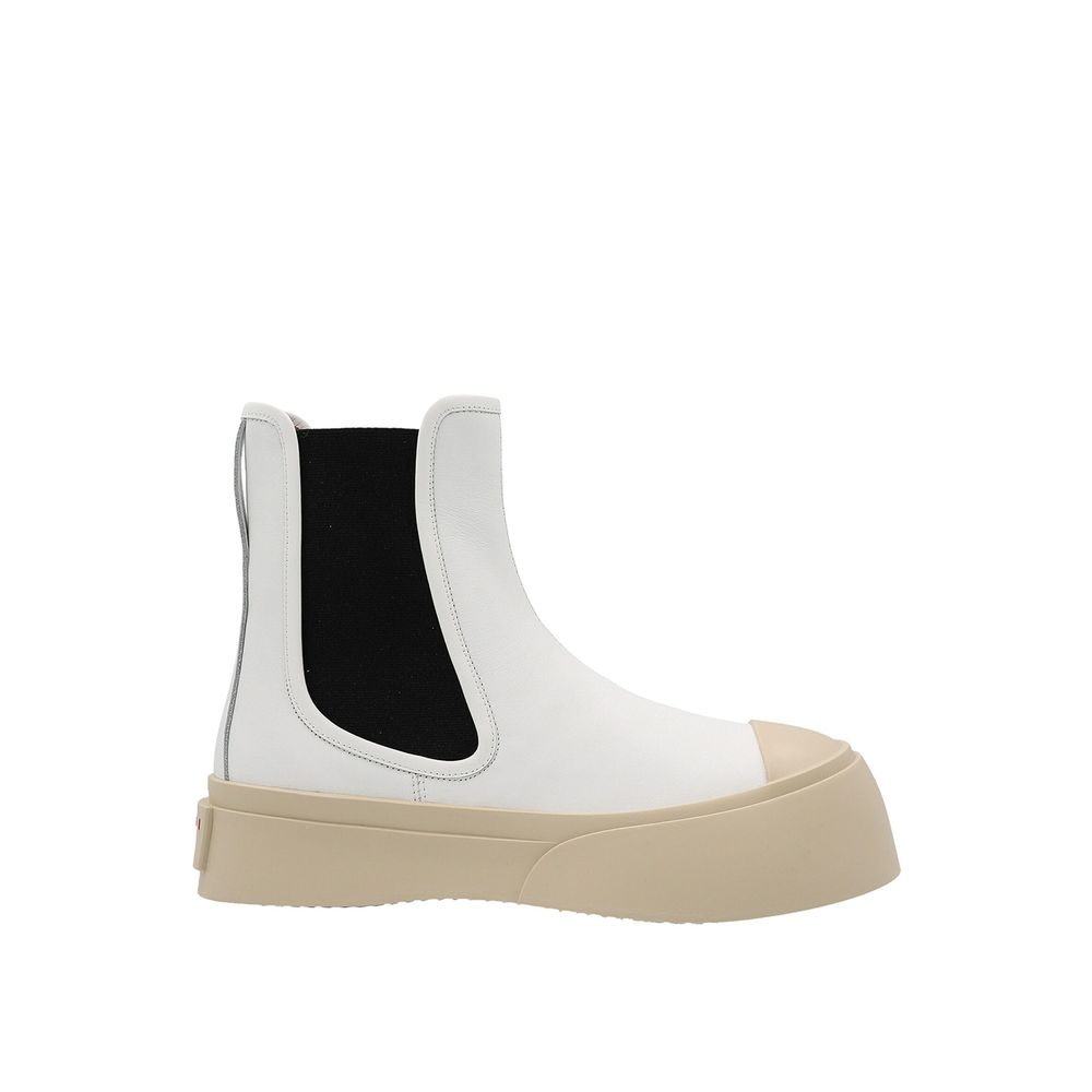 Marni White Calfskin Chelsea Boots | Regal Royce