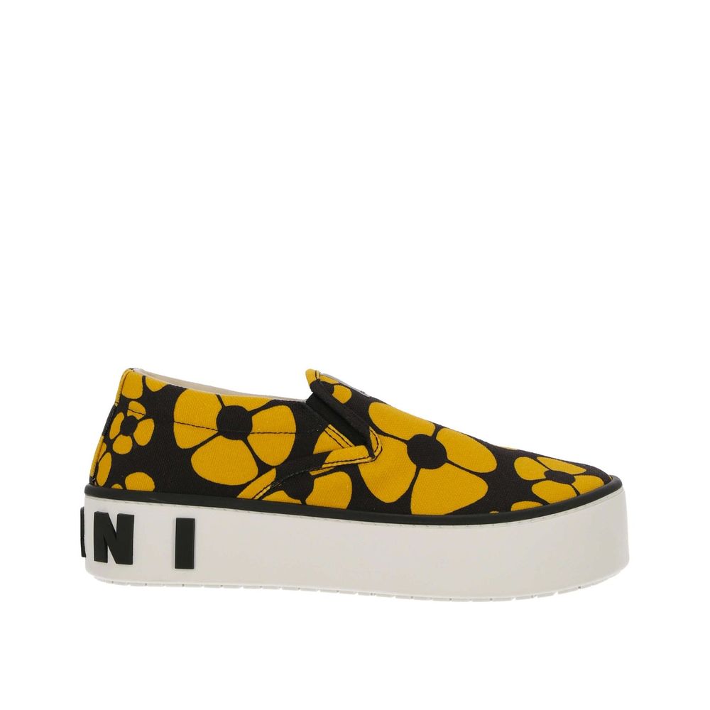 Marni Black Cotton Platform Sneakers | Regal Royce