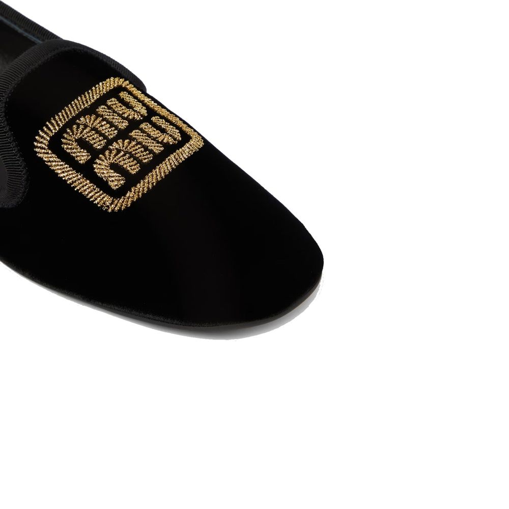 Miu Miu Black Fabric Flats | Regal Royce