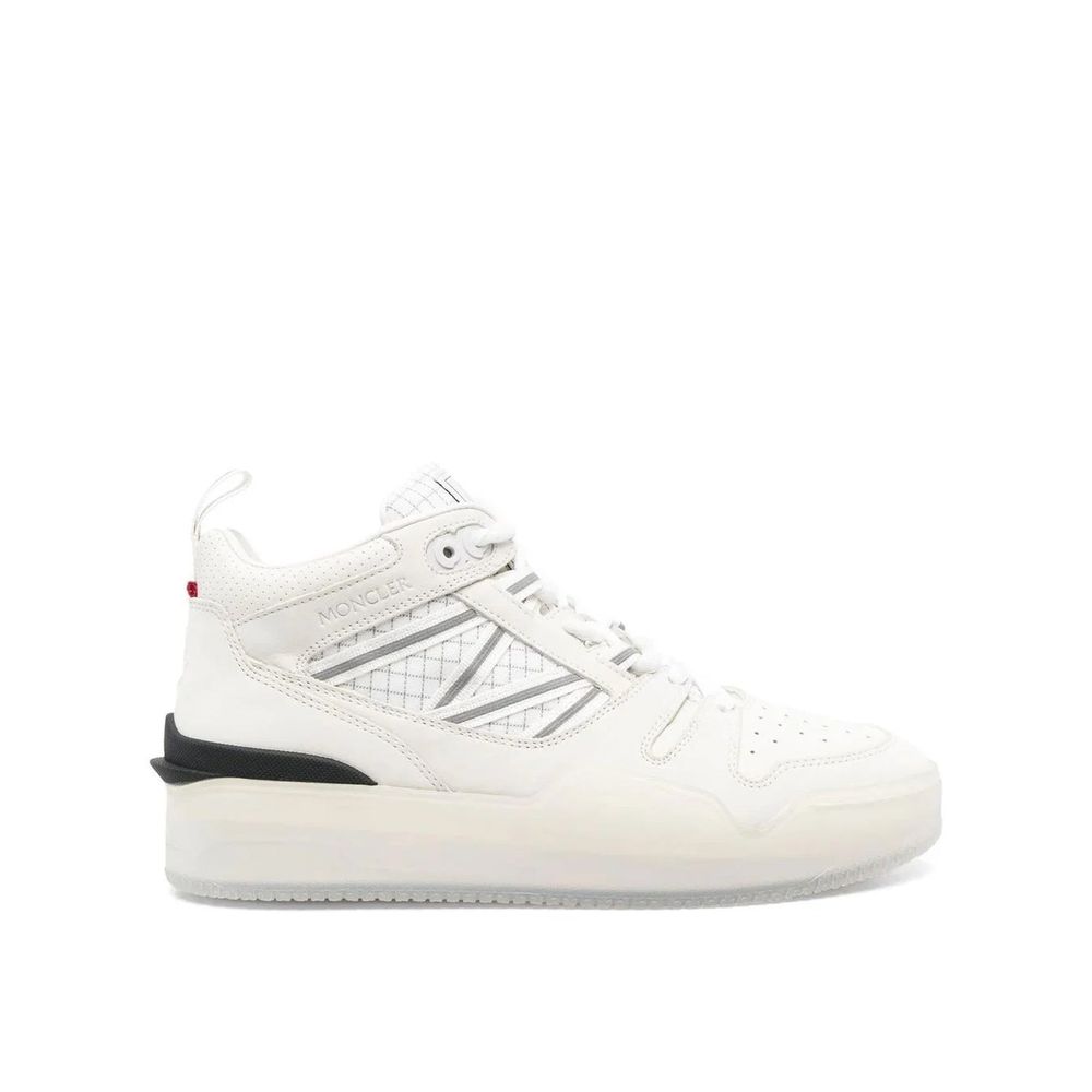 Moncler White Calfskin Athletic Sneakers | Regal Royce