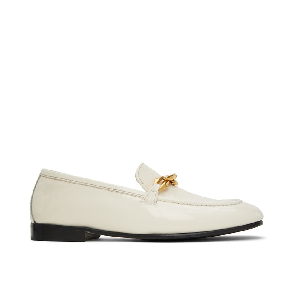 Jimmy Choo White Calfskin Slip-On Loafers | Regal Royce