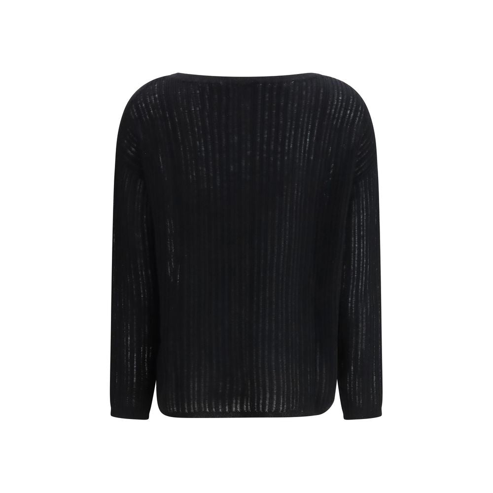 Allude Black Cashmere Cashmere Sweater | Regal Royce
