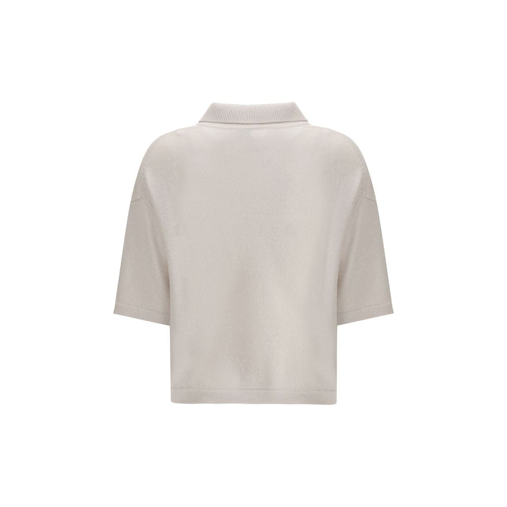 Allude Cream Cashmere Polo Shirt | Regal Royce