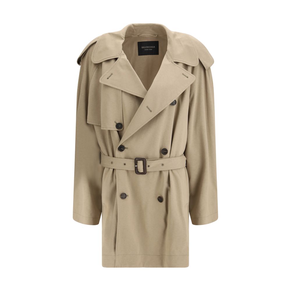 Balenciaga Beige Cotton Trench Coat | Regal Royce