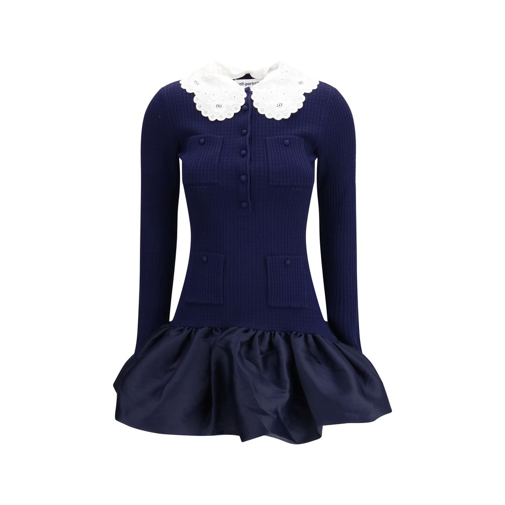 Self-Portrait Blue Viscose Cocktail Dress | Regal Royce