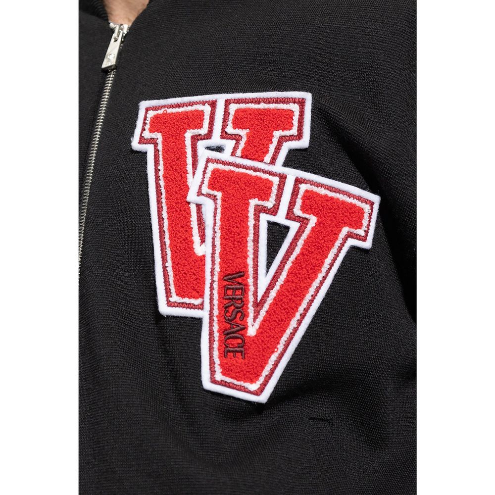 Versace Black Virgin Wool Bomber | Regal Royce
