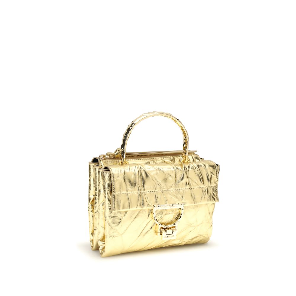 Coccinelle Gold Calf Leather Bos Taurus Handbag | Regal Royce