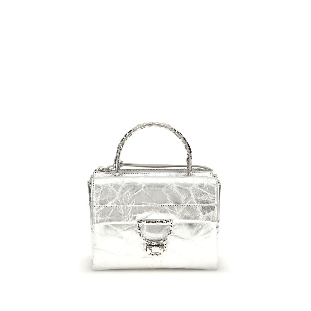 Coccinelle Silver Calf Leather Bos Taurus Handbag | Regal Royce