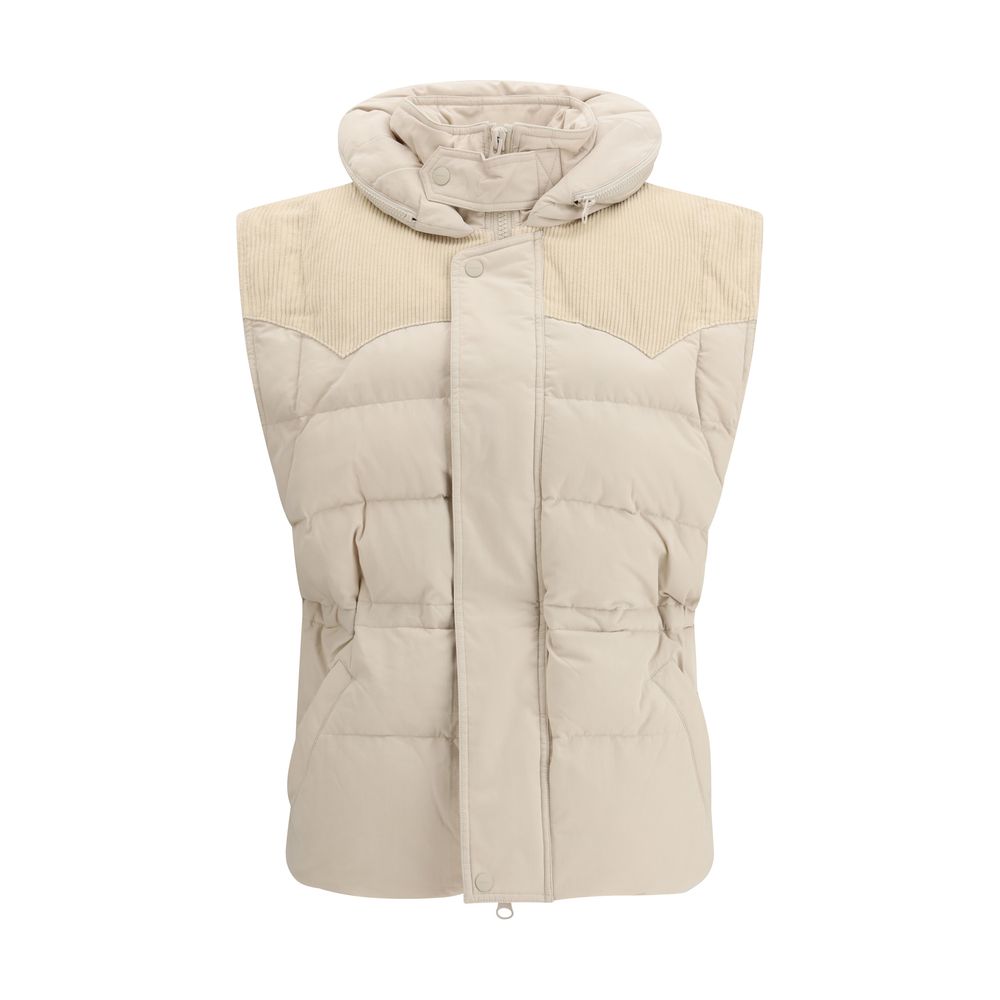 Marant Etoile Beige Polyamide Sleveless Jacket | Regal Royce