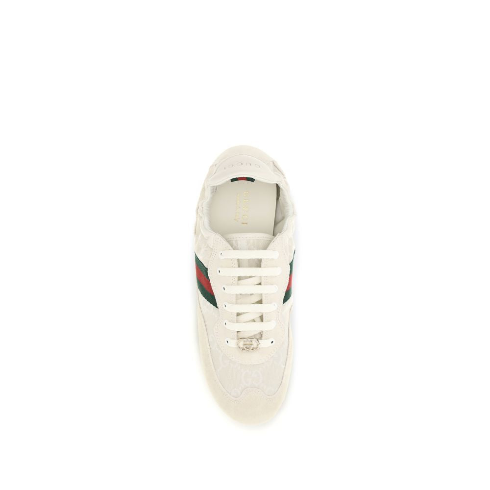 Gucci Cream Calf Leather Bos Taurus Low Top Sneakers | Regal Royce