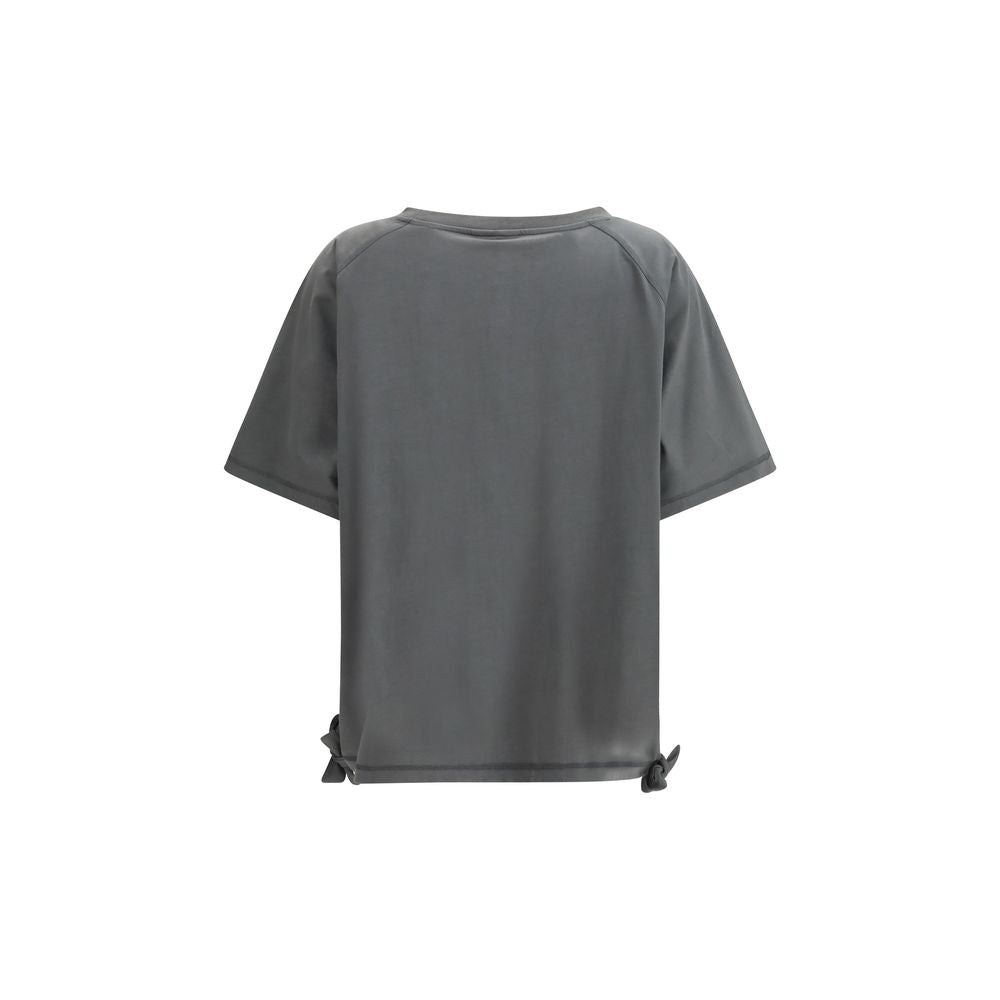 Ganni Gray Cotton T-Shirt | Regal Royce