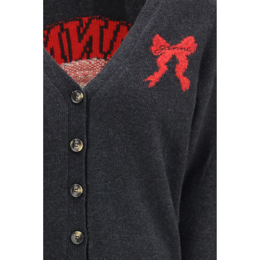 Ganni Gray Wool Cardigan | Regal Royce