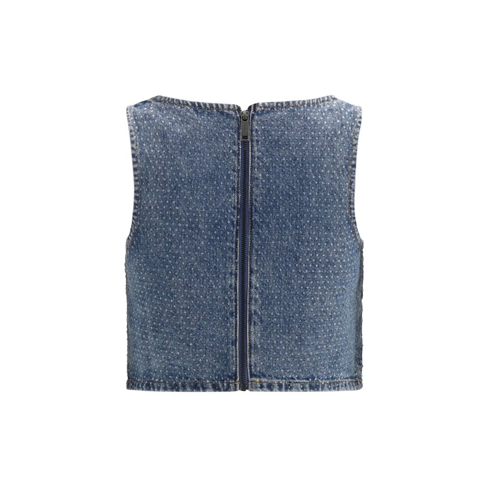 Self-Portrait Blue Cotton Top | Regal Royce