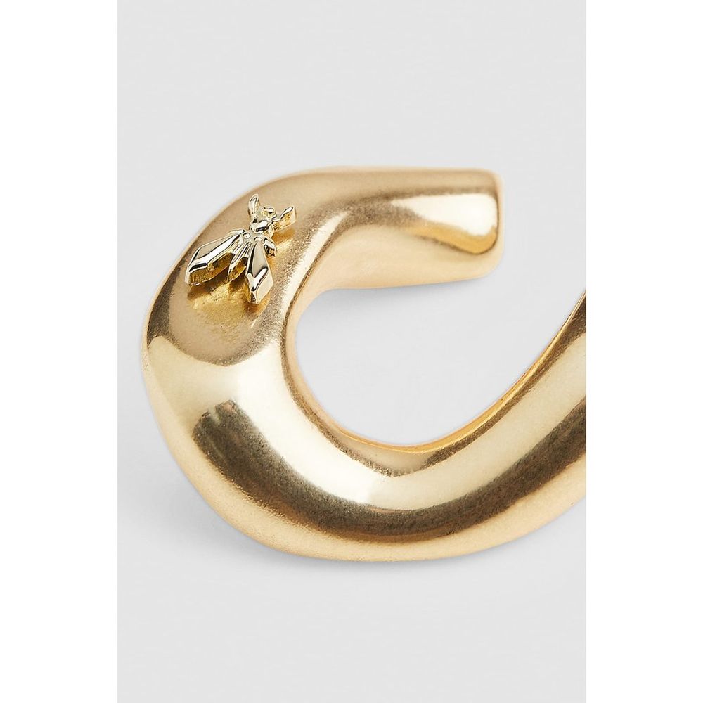 Patrizia Pepe Gold Plastic Earrings | Regal Royce