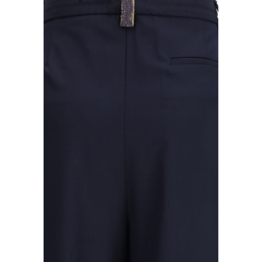 Fabiana Filippi Blue Polyester Casual Pants | Regal Royce
