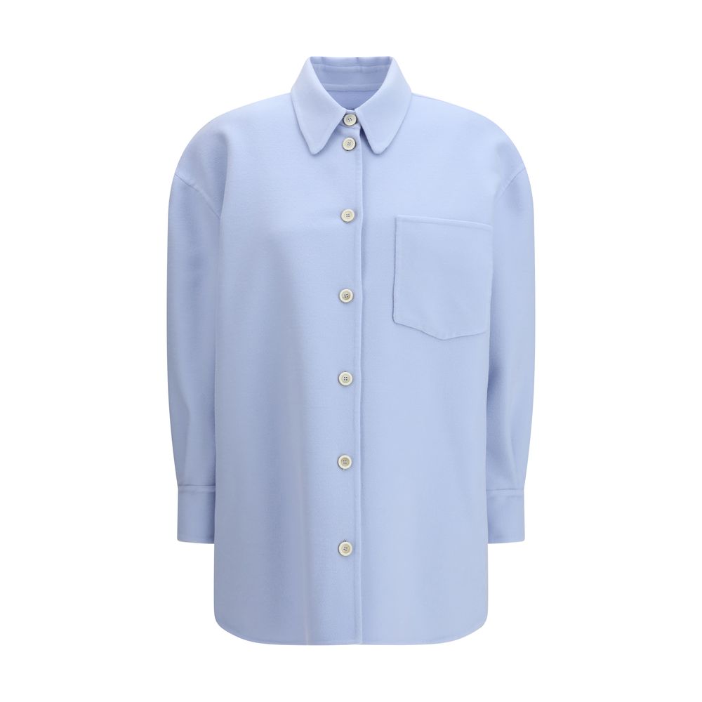 Fabiana Filippi Light Blue Fleece Wool Shirt | Regal Royce