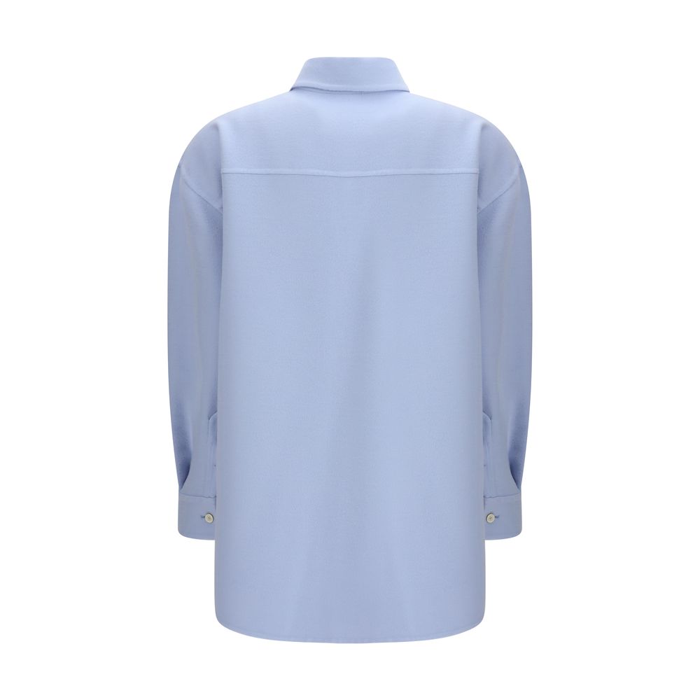 Fabiana Filippi Light Blue Fleece Wool Shirt | Regal Royce